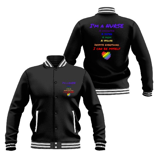 Rainbow Nurse Baseball Jackets