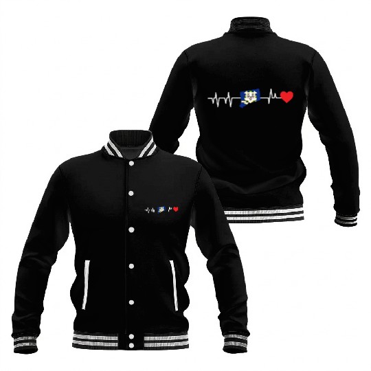 Connecticut Heartbeat Gift Baseball Jackets