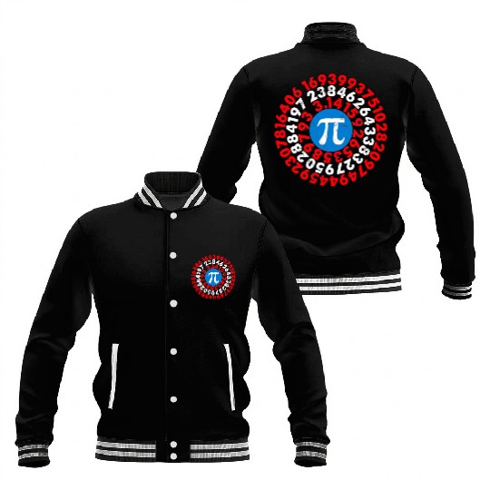 Mathematician Captain Pi Superhero Math Nerd Geek Baseball Jackets