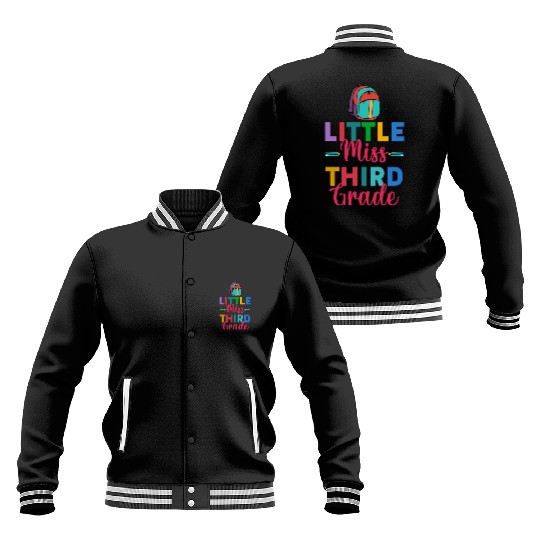 Little Third Grade Student 3rd Grader Teacher Gift Baseball Jackets