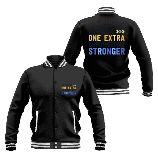 Family Down Syndrome Awareness My Son One Extra Baseball Jackets