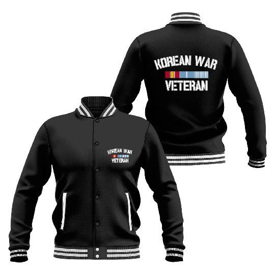 Korean War Veteran Pride Korea Service Ribbon Baseball Jackets