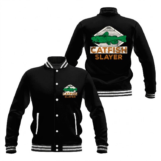 Catfish Slayer - Wels Catfish Hunter Baseball Jackets