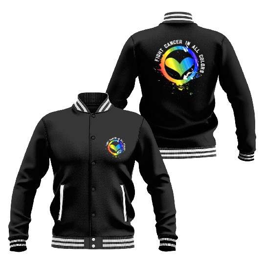 Cancer Sucks In Every Color Fighter Fight Support Baseball Jackets