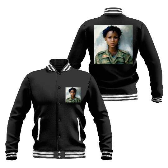 Beautiful US army combat medic painting Baseball Jackets