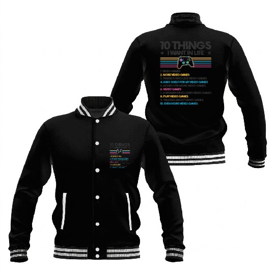 Gaming Gamer Playing Video Game Computer Baseball Jackets