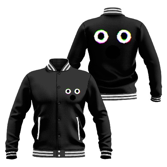 Glitch Ghost Face Baseball Jackets