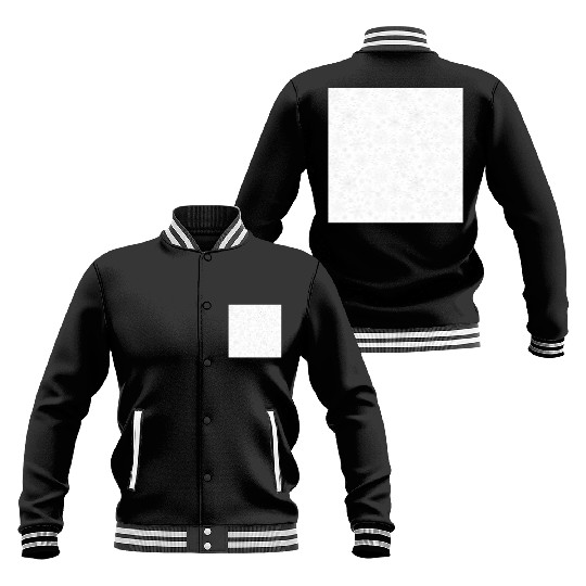 Modern Snowflakes Pattern White Silver Baseball Jackets