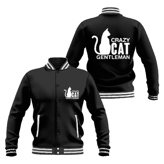 Crazy Cat Gentleman Baseball Jackets