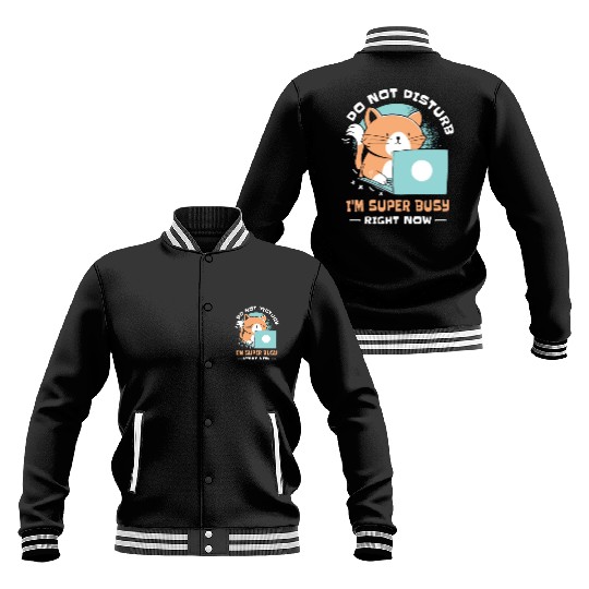 Working Busy Cat Employee Cat Owner Worker Baseball Jackets