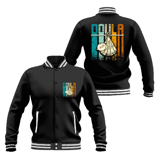 Retro Vintage Doula Baseball Jackets