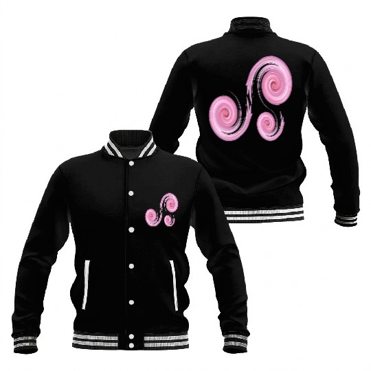 pink flower Baseball Jackets