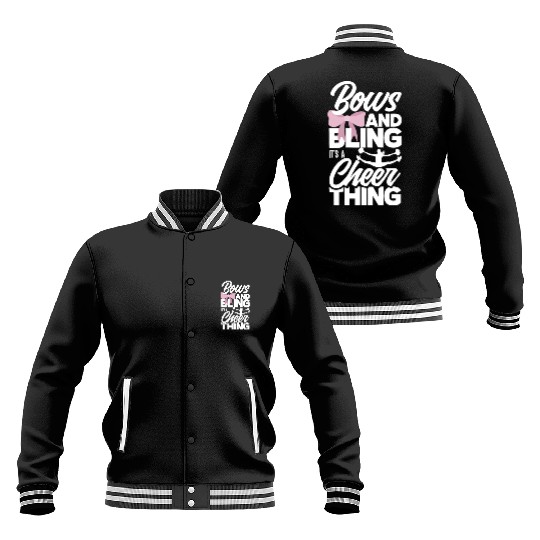 Bows And Bling It's A Cheer Thing Cheerleading Baseball Jackets
