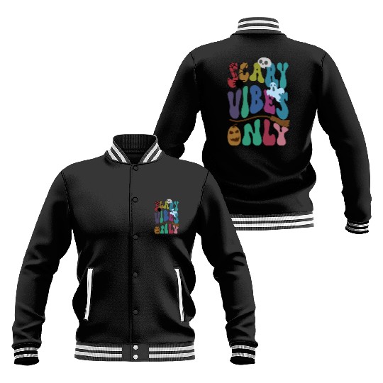 Halloween scary vibes only, trick or treat costume Baseball Jackets