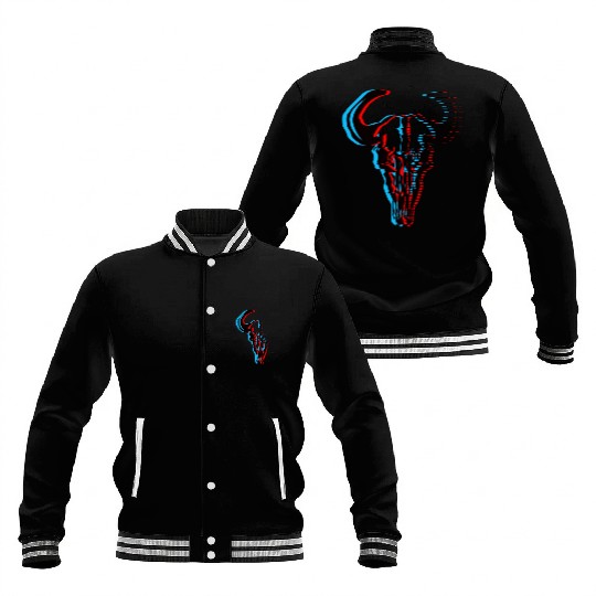 Buffalo skull Baseball Jackets