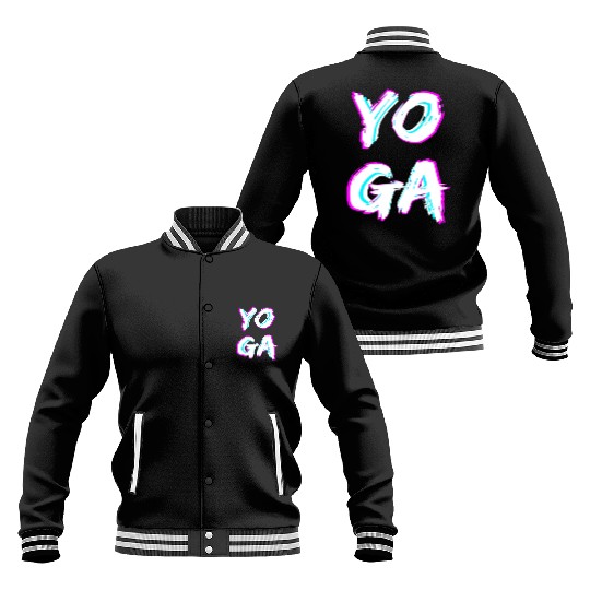 Simple Wild Yoga Black Baseball Jackets