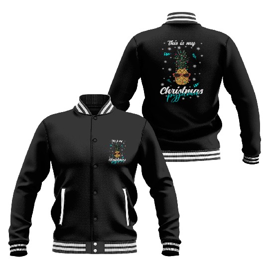 Winter Christmas Pyjama Pineapple Baseball Jackets