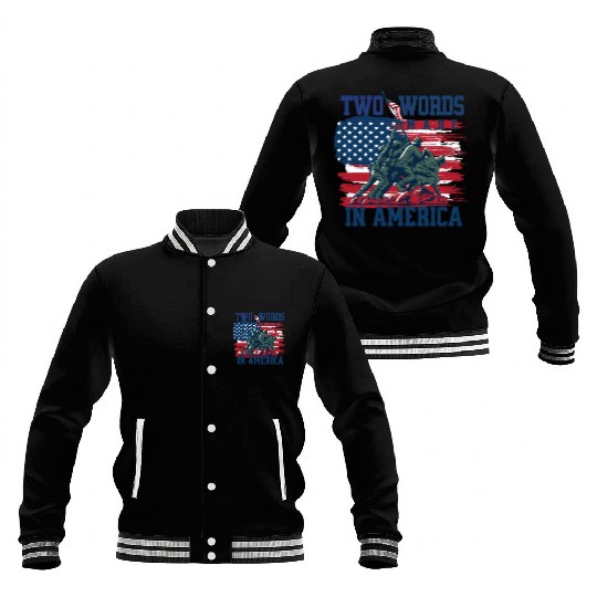 U S Army Veteran Flag 2 Baseball Jackets