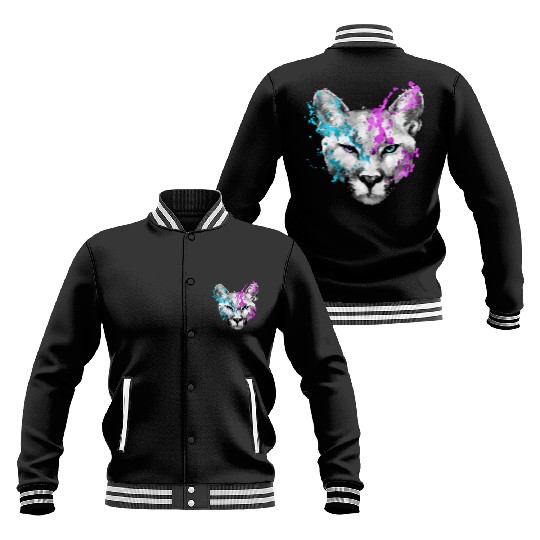 Dramabite mountain lion Baseball Jackets