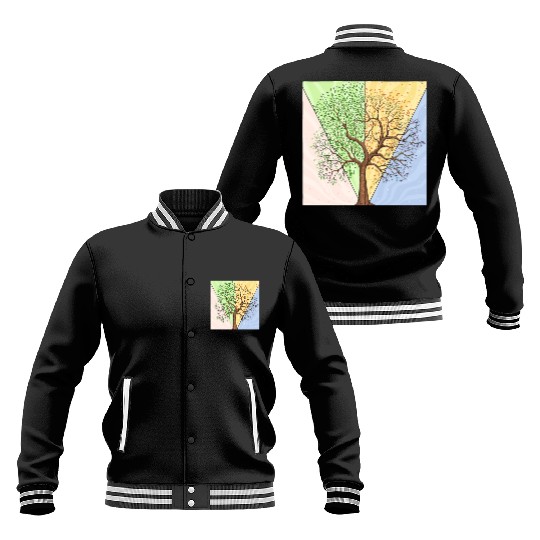 Four Seasons Trees Baseball Jackets