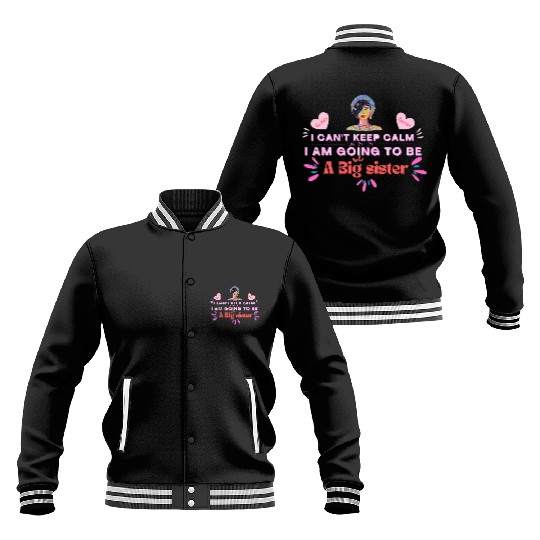 I'm Going To Be A Big Sister , design by roka0000 Baseball Jackets