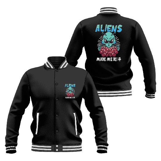 Alien Extraterrestrial Area 51 UFO Space Geek Gift Baseball Jackets