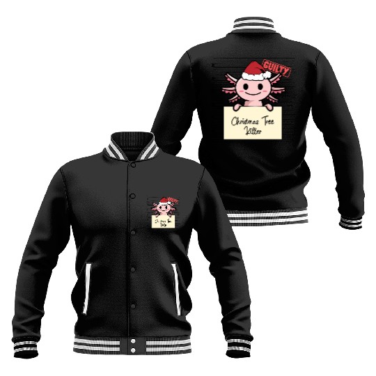 Axolotl christmas funny prison Baseball Jackets
