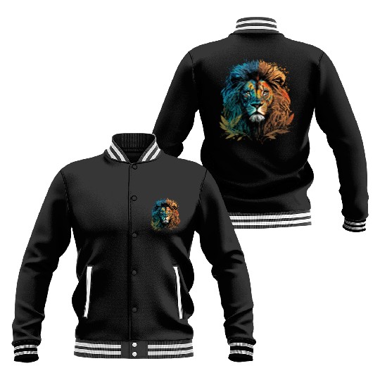 Two Face Lion Baseball Jackets