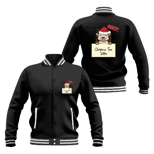 Hedgehog christmas funny prison Baseball Jackets