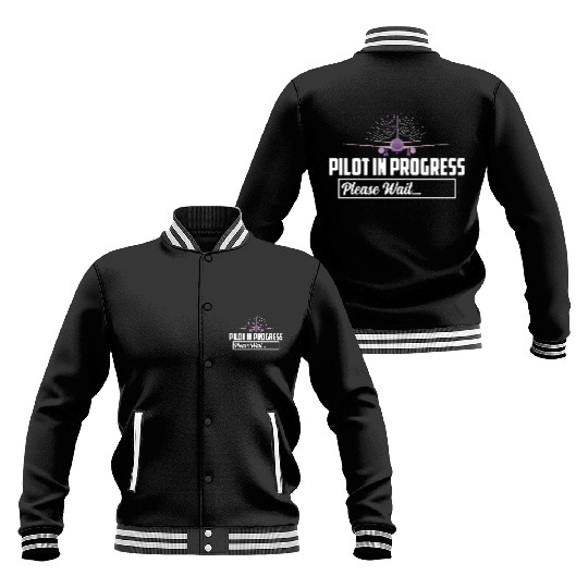 Pilot In Progress Please Wait.... Airline Aviation Baseball Jackets