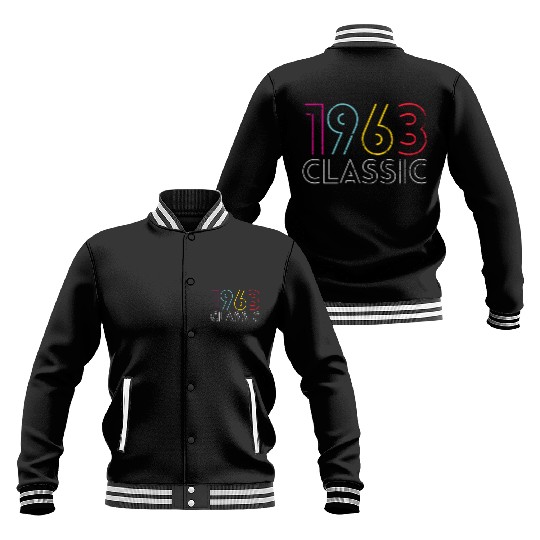 60 Years Vintage 1963 Retro 60th Birthday Baseball Jackets