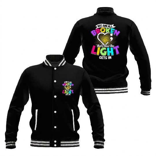 Fight Depression Prevention Mental Awareness Baseball Jackets