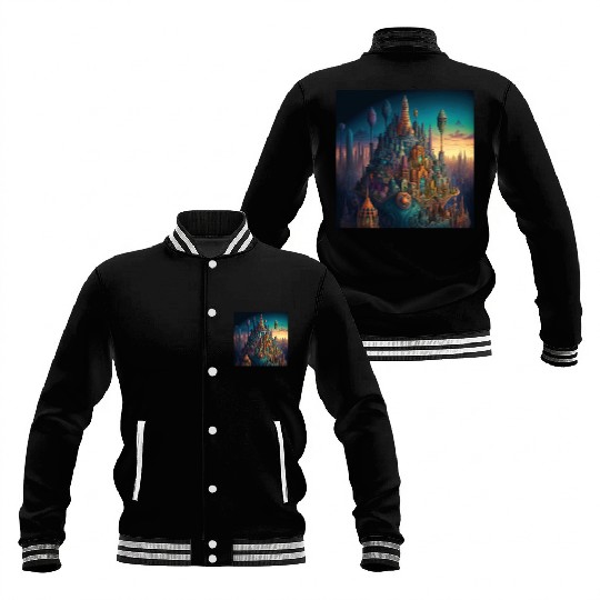 Psychedelic City 3 Baseball Jackets
