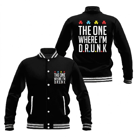Beer Drunk Paddy Shamrock Saint Patrick Day Baseball Jackets