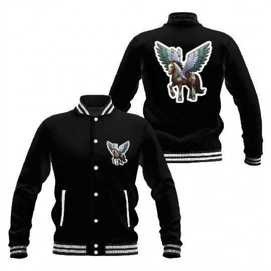 horse horses horse riding pixel Baseball Jackets