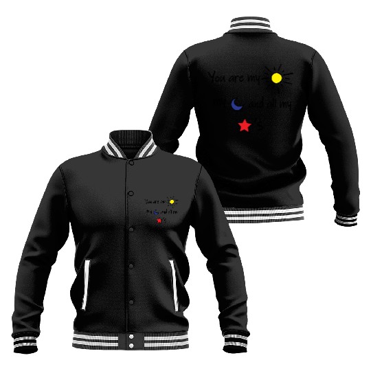 Sun Moon and Stars Baseball Jackets
