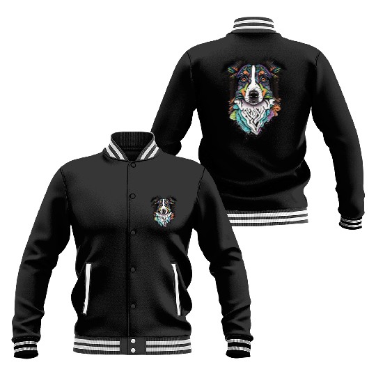 Border Collie Fantasy Dog Baseball Jackets