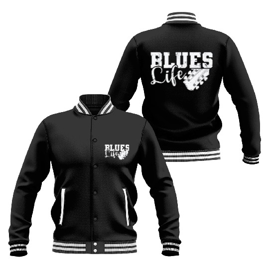 Blues Life Music Trumpet Chicago Baseball Jackets