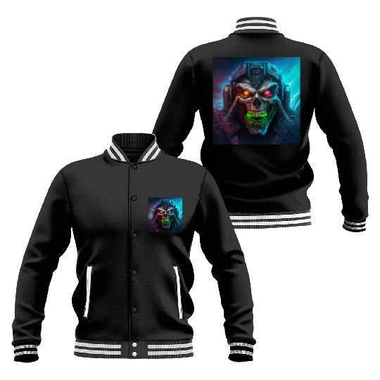 ZOMBIE IRON MAIDEN (version 8) Baseball Jackets
