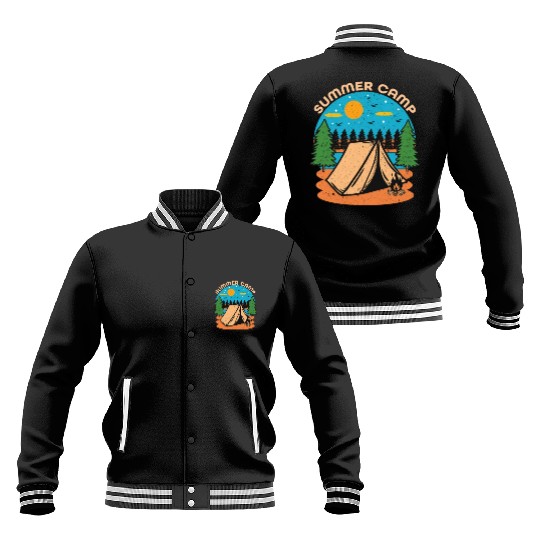 Happy Summer Camp Camping Lover FunnyT-Baseball Jackets