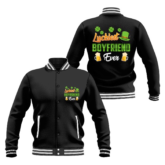 Luckiest Boyfriend Ever St. Patrick's Day Baseball Jackets