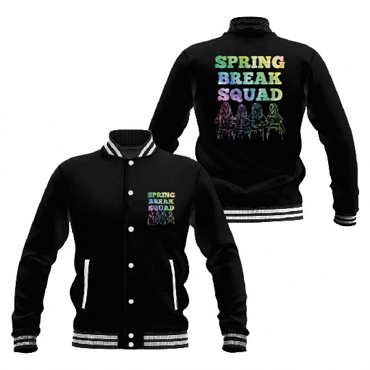 Spring Break Squad Summer Vacation Spring Break Baseball Jackets