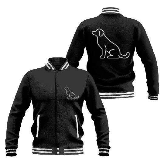 Dog Logo Sign Labrador Retriever Dog Lover Baseball Jackets