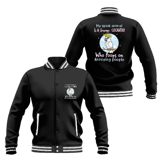 My Spirit animal Is A Grumpy Cockatoo Baseball Jackets