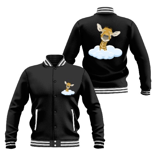 Giraffe with overlook Baseball Jackets