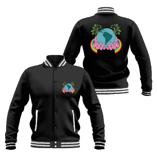 Be Kind To The Earth Rainbow Natural Environment Baseball Jackets