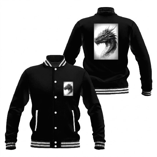 Realistic Dragon Drawing Baseball Jackets