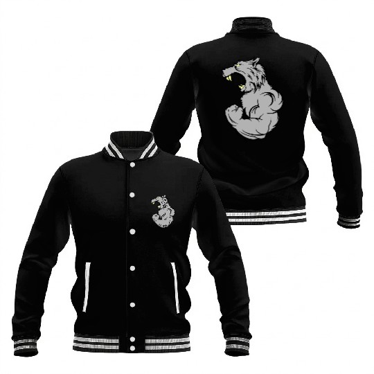 wolf beast 2 Baseball Jackets