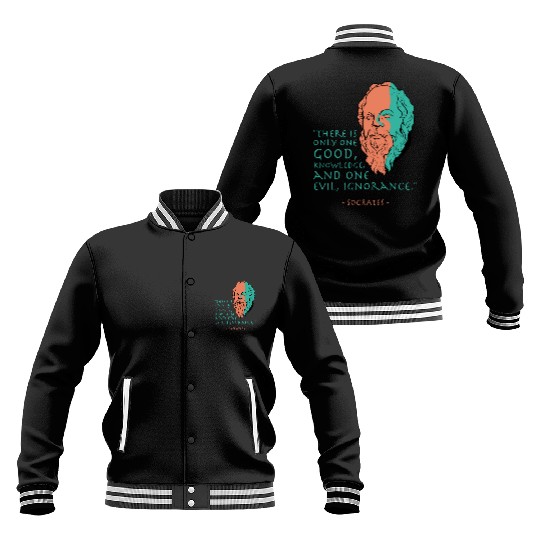 Socrates Stoic Philosophy Quote Baseball Jackets