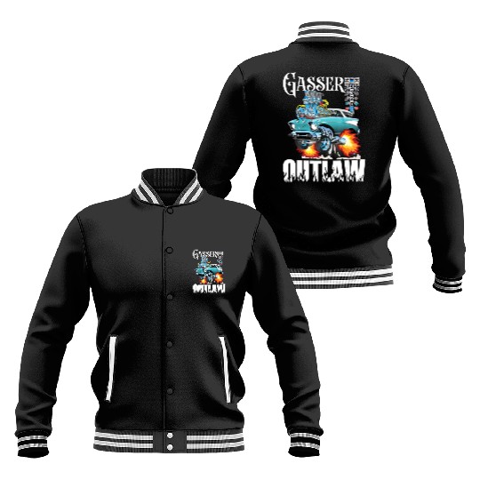 Gasser Outlaw Class Vintage Drag Racing Race Car Baseball Jackets